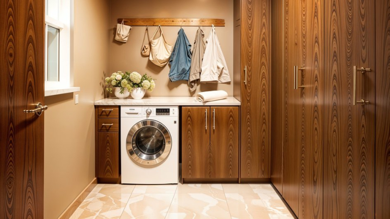 Стиральная машина в прихожей: плюсы и минусы такого решения, советы по выбору места и подключению